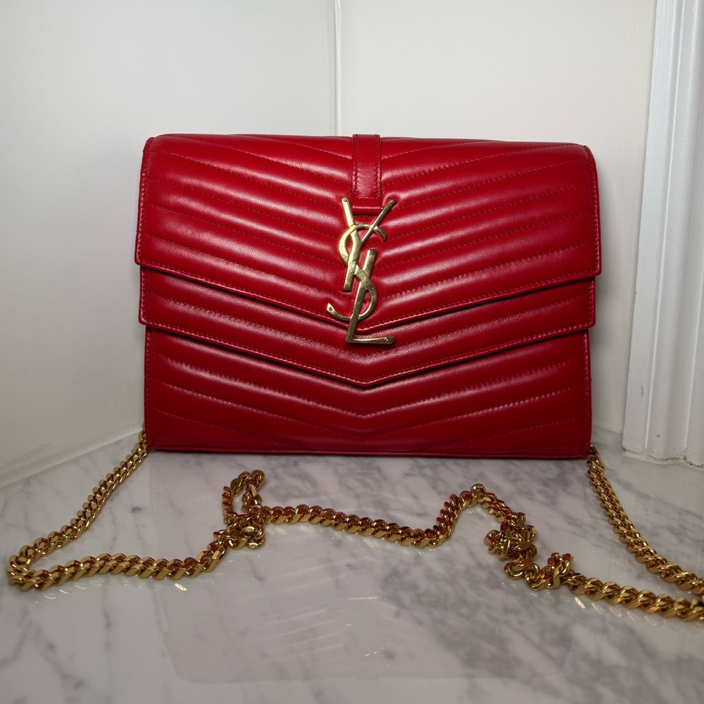 YSL SAINT LAURENT Medium Matelasse Envelope Bag